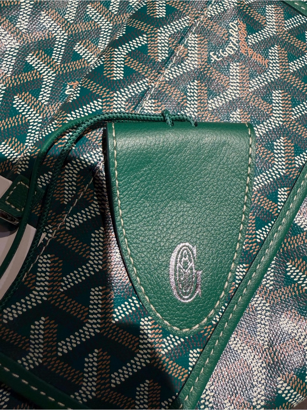 Goyard Saint Louis PM Tote Green Goyardine NEW w/ Receipt - Picture 15 of 16